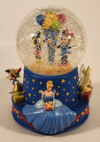 2001 Hallmark Disney Walt's 100th Birthday Mickey Minnie Pinocchio Cinderella Tinkerbell 6 3/4" Tall Musical Resin Snow Globe in Box