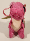 2017 TY Beanie Boos Darla Dragon Pink 4" Clip On Stuffed Plush Toy New with Tag