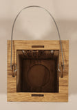 Reindeer and Snowflake Wood Tealight Candle Holder