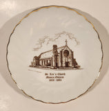 St. Leo's Church Mimico, Ontario 1909 - 1984 22K Gold Rim 9" Collector Plate