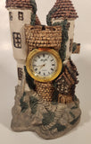 Knight Quartz Castle Shaped 6 3/4" Resin Desk Clock