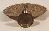 Peacock Red and Green Enamel Brass Metal Figurine