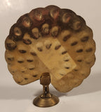 Peacock Red and Green Enamel Brass Metal Figurine