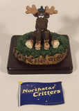 Northstar Critters Polymer Clay Moose Figurine on Wood Base New in Box