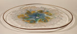 Blue Pink Yellow Spiral 14 1/2" Decorative Blown Art Glass Wall Platter Plate