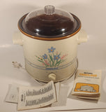 Vintage 1987 Rival Crock Pot 3 1/2" Quart Stoneware Slow Cooker Model 3100 with Manual