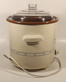 Vintage 1987 Rival Crock Pot 3 1/2" Quart Stoneware Slow Cooker Model 3100 with Manual