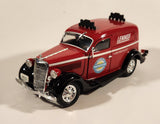 2003 Crown Premiums Lennox "A Better Place" Healthy Climate Solutions 1935 Ford Sedan Delivery Truck Red Die Cast Toy Car Vehicle Coin Bank with Key No Ladder