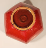 Rare Vintage Blue Mountain Pottery Red Drip Glaze Hexagon Shaped Planter