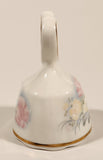 Heart Topped Bell With Gold Trim and Floral Pattern 2 3/4" Fine Bone China Ornament