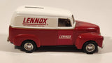 ERTL Lennox Air Conditioning and Heating 1950 Chevy Panel Van Delivery Truck Red and White Die Cast Toy Car Vehicle Coin Bank No Key
