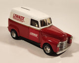 ERTL Lennox Air Conditioning and Heating 1950 Chevy Panel Van Delivery Truck Red and White Die Cast Toy Car Vehicle Coin Bank No Key