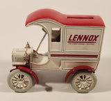 ERTL Lennox Air Conditioning and Heating 1905 Ford's First Delivery Car Red and White Die Cast Toy Car Vehicle Coin Bank No Key