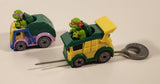 2023 Viacom TMNT Teenage Mutant Ninja Turtles Rad Rip Racers Raphael and Donatello Plastic Toy Vehicles Set of 2 with One Rip Cord