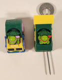 2023 Viacom TMNT Teenage Mutant Ninja Turtles Rad Rip Racers Raphael and Donatello Plastic Toy Vehicles Set of 2 with One Rip Cord