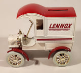 1989 ERTL Lennox Air Conditioning and Heating 1905 Ford's First Delivery Car Red and White 1/25 Scale Die Cast Toy Car Vehicle Coin Bank New in Box