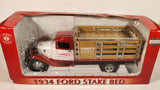 2007 Crown Premiums Lennox 1934 Ford Stake Bed Truck Red and White 1:24 Scale Die Cast Toy Car Vehicle New In Box