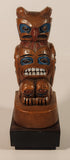 Thorn Arts Ltd Nanaimo BC 8 3/4" Indian Native Aboriginal Simulated Wood Totem Pole Sculpture