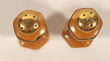 Vintage Japanese Orange Peach Lustreware Porcelain Salt and Pepper Shaker Set