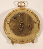 Rare Vintage Phinnie Walker Tiger's Eye Stone Chips Gold Tone Framed Brass Desk Alarm Clock Made in Germany