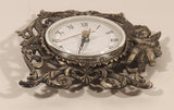 Sun Cherub Angel Battery Operated Ornated Pewter Clock