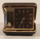 Vintage Bulova Lite Alarm Wind up and Battery Operated Travel Alarm Clock in Case