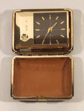 Vintage Bulova Lite Alarm Wind up and Battery Operated Travel Alarm Clock in Case
