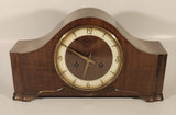 Vintage Weimar Wood Cased Mantle Clock with key Made in Germany