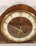 Vintage Weimar Wood Cased Mantle Clock with key Made in Germany