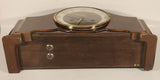 Vintage Weimar Wood Cased Mantle Clock with key Made in Germany