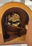 Vintage Weimar Wood Cased Mantle Clock with key Made in Germany
