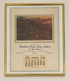 Vintage 1950 Westbank Frozen Food Lockers and Meat Market Peachland Westbank 11" x 13 1/2" x Framed Calendar