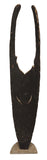 African Tribal Style 42" Floor Standing Carved Wood Mask Sculpture