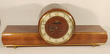 Vintage Weimar Wood Cased Mantle Clock with key Made in Germany