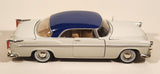 2008 Motor Max No. 73302 American Graffiti 1955 Chrysler 300C White with Blue Roof 1/24 Scale Die Cast Toy Car Vehicle with Opening Doors Hood Trunk