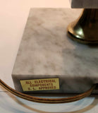 Vintage Italian Marble and Brass Piano Banker's Lamp