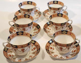 Duchess China Jewel Tea Cup and Saucer Set of 6 Made in England
