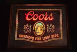 Vintage 1978 Coors America's Fine Light Beer Light Up Electric 20" x 25" Wall Sign
