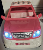 Battat Lori Our Generation Pink FM Radio Truck and Camper Trailer Plastic Toy Doll Vehicles