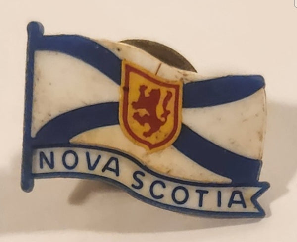 Nova Scotia Provincial Waving Flag 1/2" x 3/4" Plastic Lapel Pin