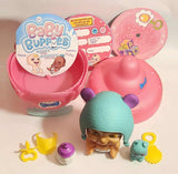 Baby Buppies Giggling Cooing Baby Sounds 3" Plastic Toy Figure with Accessories in Rocking Soother Bottle