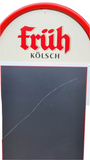 Fruh Kolsch Beer Red Metal 23" x 51" Chalkboard Sidewalk Sign