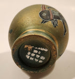 Handmade In Greece Terra Cotta Pottery Wine Jug 5" Tall