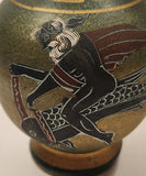 Handmade In Greece Terra Cotta Pottery Wine Jug 5" Tall