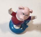 2021 McDonald's Sing 2 Rosita Pig On Blue Board 4" Tall Plastic Toy Figure