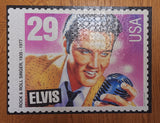 1992 Milton Bradley Elvis Limited Edition Rock & Roll Singer 1935-1977 Stamp Themed 18" x 24" 550 Piece Puzzle