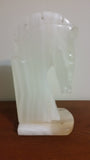 Vintage Mid-Century Marble Alabaster Horse Head Bookend - Treasure Valley Antiques & Collectibles