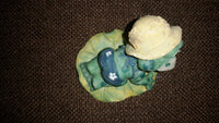 Small Frog in Bikini and Sun Hat Lounging Out on a Lilly Pad Decorative Ornament - Treasure Valley Antiques & Collectibles