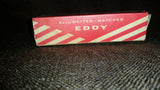 Vintage 1960-70s Eddy Redbird Strike Anywhere Matches Cardboard Advertising Empty Box Center Logo - Treasure Valley Antiques & Collectibles