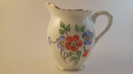Antique 1930s Hand Painted Delphine Bone China Creamer Gold Trimmed with Floral Decor - Treasure Valley Antiques & Collectibles